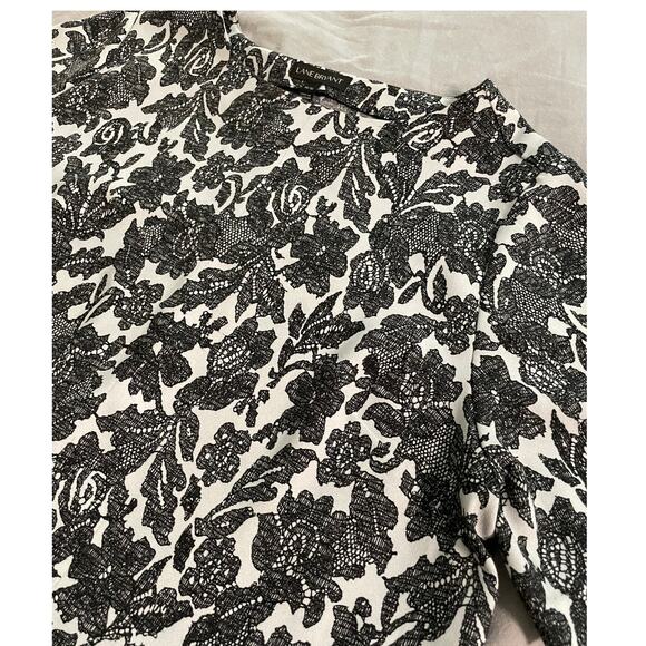 Lane Bryant Black & White floral Blouse SZ 14/16 - Picture 2 of 7